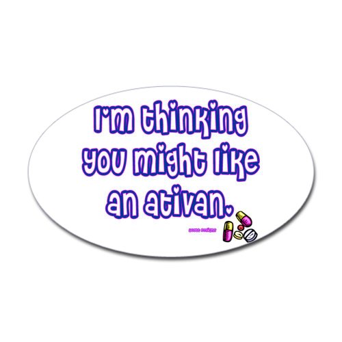 Ativan Oval Sticker Sticker Oval by CafePress - White