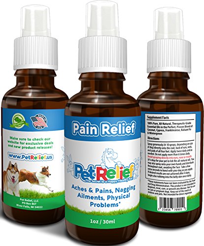Pain Relief For Dogs, Natural Pain Killers For Dogs, Lifetime Warranty! 30ml Pain Medicine For Dogs, Best Dog Pain Reliever, No Side Effects! Wound Care, Injury, Surgery. Made In USA By Pet Relief