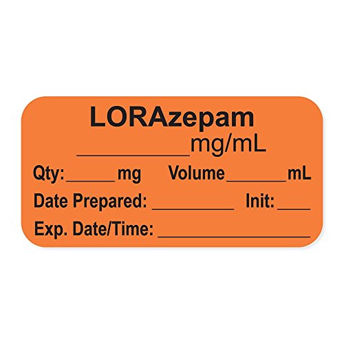 PDC Healthcare LAN-2-26 Anesthesia Label with Exp. Date, Time, and Initial, Paper, Permanent, 