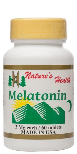 Melatonin, Natural Sleep Aid, Non-Habit Forming Sleep Aid, Develop Good Sleep Habits, Wake Up Rejuvenated, 3 Mg, 60 Tablets, Nature's Health