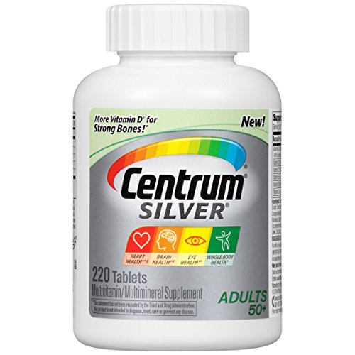 Centrum Silver Adult Multivitamin / Multimineral Supplement Tablet, Vitamin D3 (220 Count) (Package May Vary)