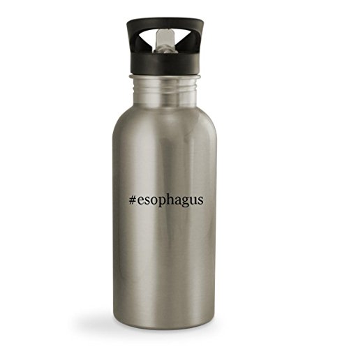 #esophagus - 20oz Hashtag Sturdy Stainless Steel Water Bottle, Silver