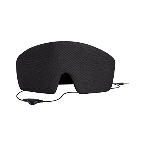 AGPTEK Ultra Soft Wired Sleep Headphones Comfortable Eye Mask Built-in HD Audio Speaker, Perfect for Insomnia Treatment, Bedtime, Travel & Meditation, Black