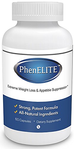 PhenELITE - HIGHEST Rated Strongest Grade Weight Loss Diet Pills - Fast Weight Loss, Hyper-Metabolising Fat Burner and Appetite Suppressor