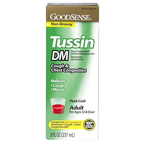 GoodSense Tussin DM Cough and Chest Congestion , 8 Fluid Ounce