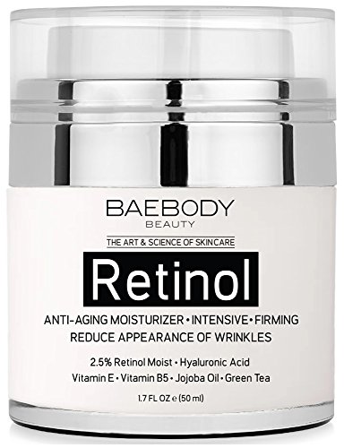 Baebody Retinol Moisturizer Cream for Face and Eye Area - With Retinol, Hyaluronic Acid, Vitamin E. Anti Aging Formula Reduces Look of Wrinkles, Fine Lines. Best Day and Night Cream. 1.7 Fl Oz