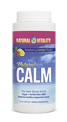 Natural Vitality Natural Calm Magnesium Anti Stress, Organic, Raspberry Lemon, 16 oz