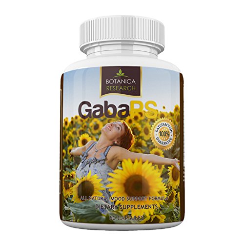 Botanica GabaPS: with Gaba, Ashwagandha - Mood Support Formula For Anxiety,Stress Reliever and Panic Relief ::Mood Enhancer, Relaxation and Stress Reduction, Anti-Anxiety Pills Supplement 60 Capsules