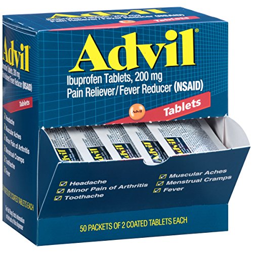 Advil Tablets Pain Reliever Refill,200 mg, 50 Two-Packs per Box