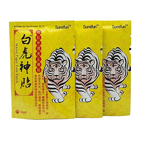 24Pcs/3Bags Chinese Traditional Medicine Plaster:Tiger Balm Warm Plaster Arthritis Bone Pain Relieving Hot Patch, Muscular Pains, Stiff Neck ,Backaches and Joint Pain Killer!