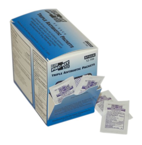 Pac-Kit by First Aid Only 12-700 First Aid Triple Antibiotic Ointment (Box of 60)