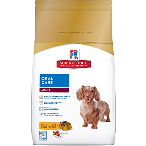 Hill's Science Diet Adult Oral Care Chicken Rice & Barley Recipe Dry Dog Food, 4-Pound Bag