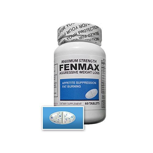 FenMax White/blue Speckled Tablets - Advanced Appetite Suppressant / Fat Burner - Weight Loss Diet Pills - Non Prescription (OTC) Over the Counter 37.5 - 60 Tablets