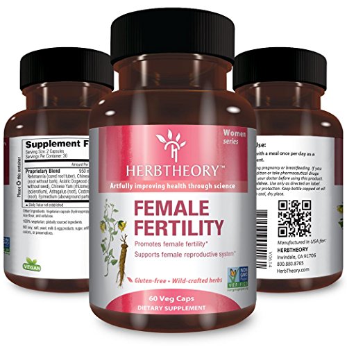 Female Fertility Supplement for Women by Herbtheory (950mg, 60 Capsules)