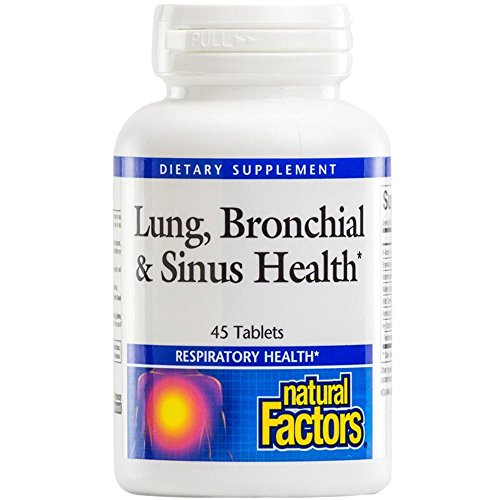 Natural Factors - Lung, Bronchial, & Sinus Health, All-Natural Formula, 45 Tablets