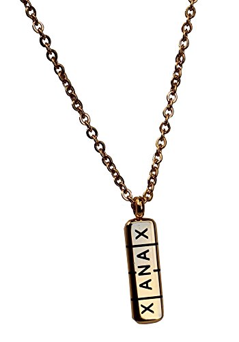Xanax Gold Bar Pill Medical Necklace