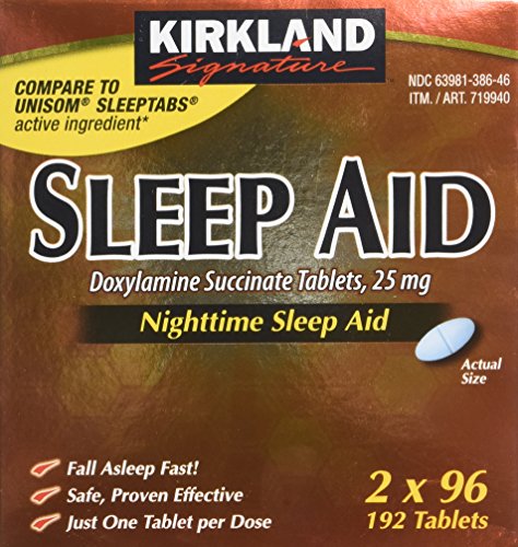 Kirkland Signature Sleep Aid Doxylamine Succinate 25 Mg, 192-Count