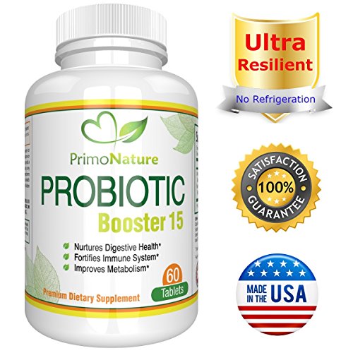 PrimoNature Probiotic Booster 15, No Refrigeration, 15 Billion CFU, Shelf Stable, Perfect for Travel