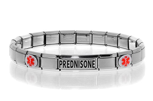 PREDNISONE - Dolceoro Medical ID Alert Italian Modular Bracelet