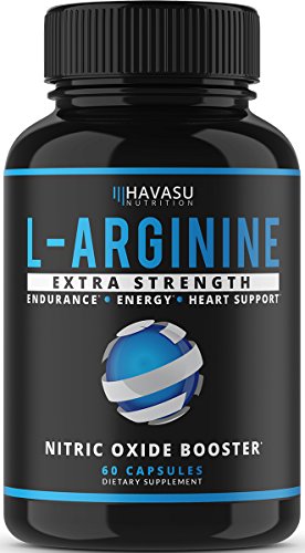 Extra Strength L-Arginine - 1200mg Nitric Oxide Booster for Muscle Growth, Libido, Vascularity & Energy | Cardio Heart Supplement With L-Citrulline | Essential Amino Acids To Train Longer & Harder