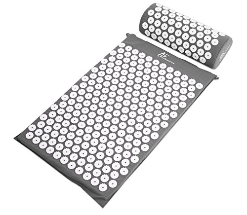 ProSource Acupressure Mat and Pillow Set for Back/Neck Pain Relief and Muscle Relaxation