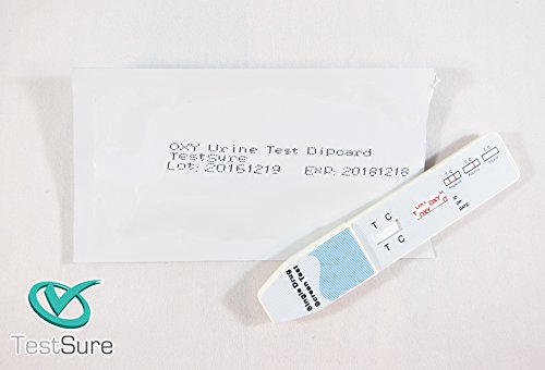 10 TestSure Oxycodone (OXY) Urine Drug Test Kit, At Home Drug Screen for OxyContin, Percocet, Oxycodone, Vicodin, Hydrocodone & more