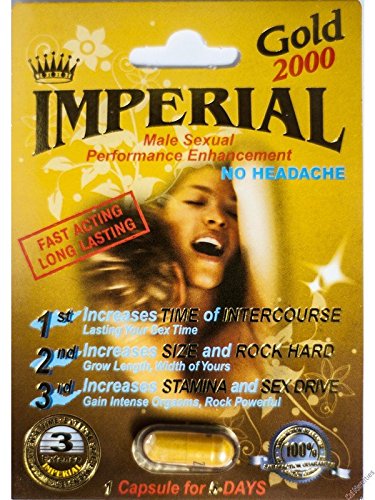 Imperial 2000mg GOLD Male Sexual Performance Enhancement Pill 6 PK