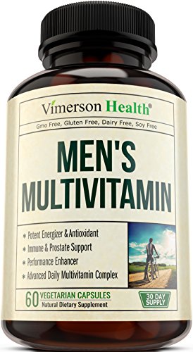 Men's Daily Multivitamin Supplement - Vitamins A C D E B1 B2 B3 B5 B6 B12, Saw Palmetto, Zinc, Selenium, Spirulina, Calcium, Lutein, Magnesium, Green Tea, Biotin. Natural Non-Gmo Multivitamins for Men