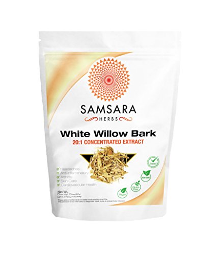 White Willow Bark Extract Powder (2oz / 57g) 20:1 Concentrated Extract - Herbal Pain Reliever, Anti-Inflammatory, Arthritis, Joint Support