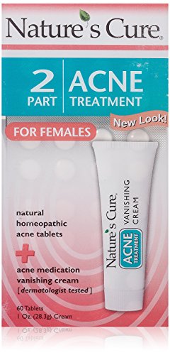 Nature's Cure 2 Part Acne Treatment for Females 60 tablets 1 oz Cream