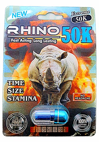 Rhino 50K Extreme Men Sexual Supplement Enhancement 3 Pills Pack