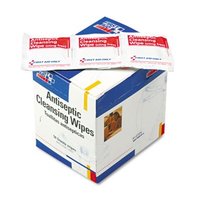 Antiseptic Cleansing Wipes, 50/Box, Sold as 50 Each