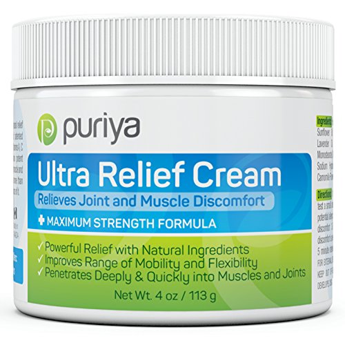 Pain Relief Cream for Arthritis. 4OZ. Proven Joint Back Knee Neck Shoulder Pain Reliever. Effective for Carpal Tunnel, Tennis Elbow, Tendonitis, Muscle Chronic Pain. Patented Natural Ingredients