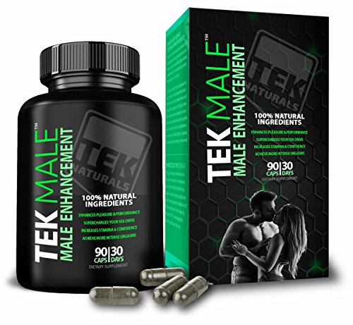 TEKMale™ All Natural #1 Rated Male Enhancement Growth - 11 Ingredients, 90 Pills, 30 Day Supply - Horny Goat Weed - Strength, Energy, Erections, Stamina and More (1)