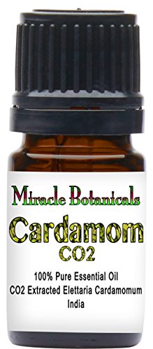 Miracle Botanicals CO2 Extracted Cardamom Essential Oil - 100% Pure Elettaria Cardamomum - 5ml, 10ml, or 30ml Sizes - Therapeutic Grade - 5ml