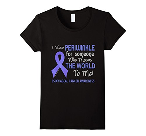 Womens Esophageal Cancer T-Shirt For Someone Who Means World To Me Small Black