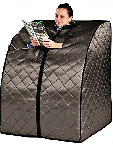 Sauna Portable Infrared FAR Carbon Fiber Panels - Wired Remote Control - Max Heat 140 Degrees - Heated Foot Pad - Rejuvenator Improved Model SA6310-1A