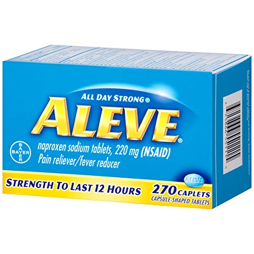 Aleve Caplets with Naproxen Sodium, 220mg (NSAID) Pain Reliever/Fever Reducer, 270 Count