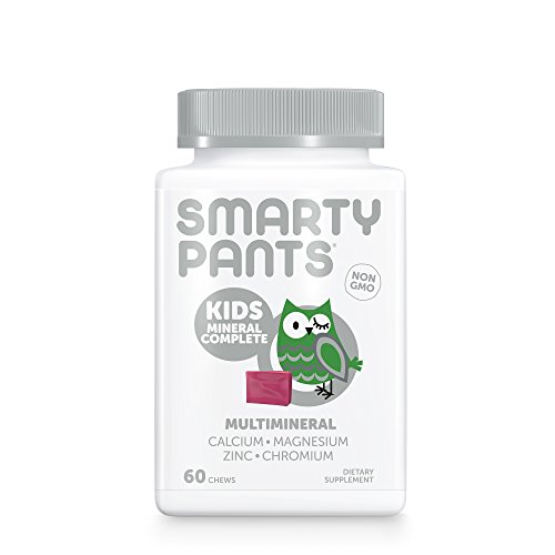 SmartyPants Kids Mineral Complete Chews: Multimineral, Calcium Citrate, Magnesium Citrate, & Vitamin C, D, & E; 60 COUNT, 30 DAY SUPPLY