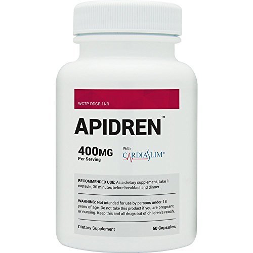 Apidren - Best Diet Pills for Healthy Weight Loss - 6 All-Natural Ingredients (60 Caps)