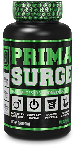 PRIMASURGE Natural Testosterone Booster Supplement for Men - Supports Lean Muscle Growth, Strength, Energy, & Fat Loss - Premium Cutting-Edge Ingredients - 60 Veggie Pills