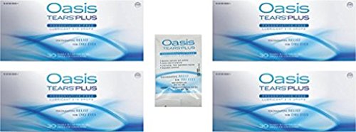 125 Vials Oasis Tears Plus Preservative-Free Lubricant Eye Drops (4 Boxes, 30 Vials each and a 5 Vial Packet)