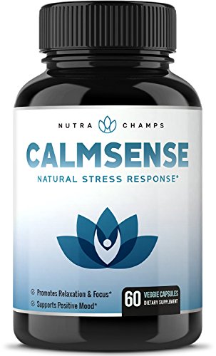 CALMSENSE Stress Relief Supplement - Calming Herbal Blend & Vitamin B Complex - Keep Your Mind & Body Relaxed, Focused & Positive - Supports Seratonin Increase, Boosts Mood & Relieves Anxiety