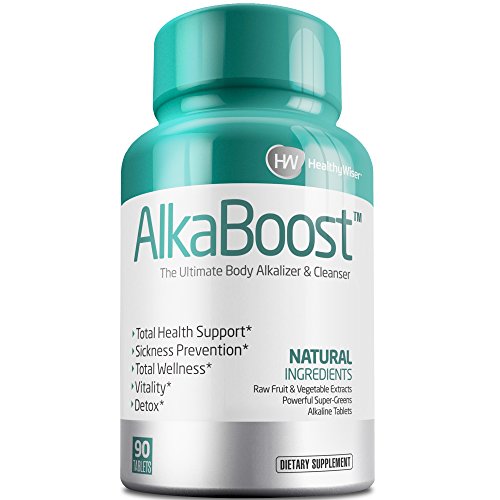 ALKA BOOST MultiVitamin For Healthy pH Balance, Alkaline Booster & Immune System Support. Natural Detox & Sickness Prevention - Promotes Energy Clarity and Focus - Green and Wholefood Blend, 90ct