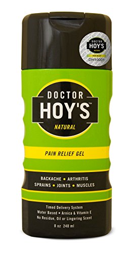 DOCTOR HOY'S Natural Pain Relief Gel - Water based timed Released Menthol for Long Lasting Pain and Inflammation Relief - 8oz