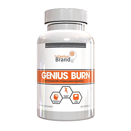 GENIUS FAT BURNER - Thermogenic Weight Loss & Nootropic Focus Supplement - Natural Metabolism & Energy Booster for Men & Women | Thyroid Support and Appetite Suppressant w/ Gymnema Sylvestre, 60 Pills