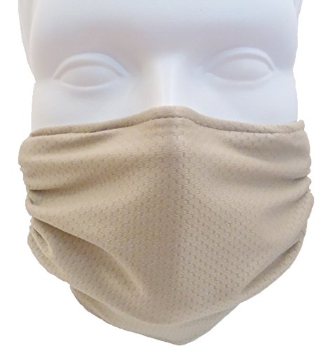 Breathe Healthy Honeycomb Beige Mask - Asthma/Allergy Air Filtering Dust Mask with Germ Killing Antimicrobial Ideal for Sanding & Drywall, Renovation & Construction