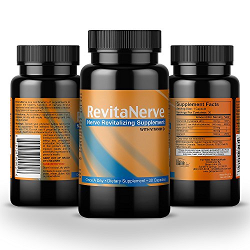 Neuropathy Pain Relief - Clinical Strength, Once-per-Day, Nerve Revitalizing Supplement with all Natural Formula Helps Soothe, Protect and Regenerate Nerves by RevitaNerve
