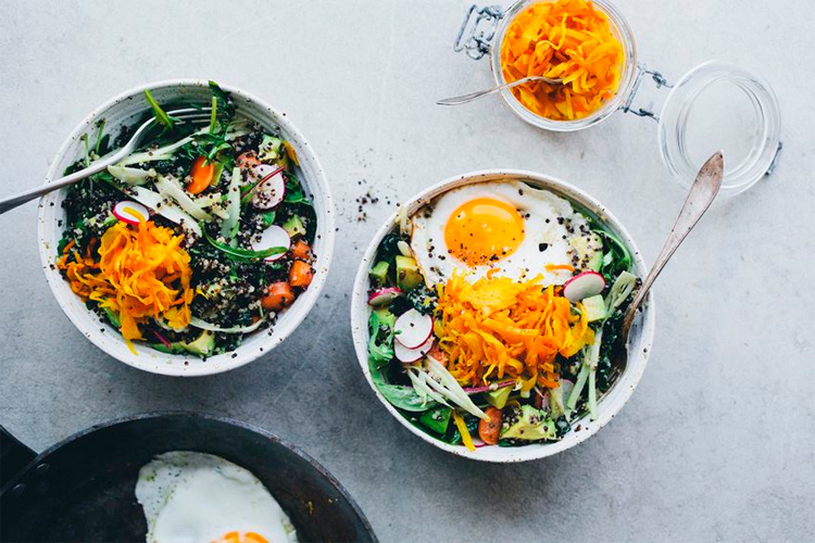 brekkie bowl, buddha bowl, hippie bowl, healthy lunch, salad lunch